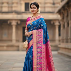 Sajarah Textile Green Banarasi Silk Saree