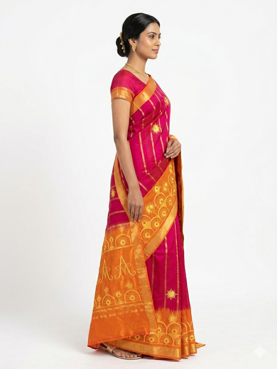 Classic Daily Wear Pure Cotton Saree - Image 2